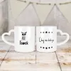 Kubek Serce - Chuj nie kolega + imię - personalizuj