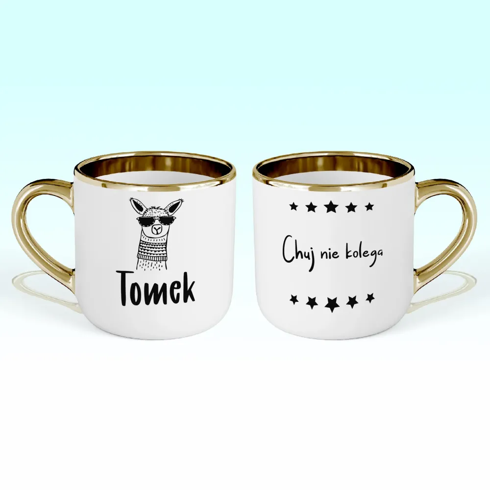 Kubek Elegant - Chuj nie kolega + imię - personalizuj