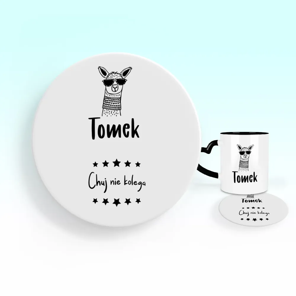 Podkładka pod kubek - Chuj nie kolega + imię - personalizuj