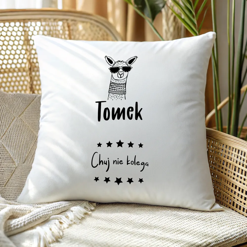Poduszka - Chuj nie kolega + imię - personalizuj