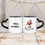 Kubek Serce - Mniej zrobisz mniej spierdolisz