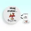 Podkładka pod kubek - Mniej zrobisz mniej spierdolisz