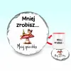 Podkładka pod kubek - Mniej zrobisz mniej spierdolisz