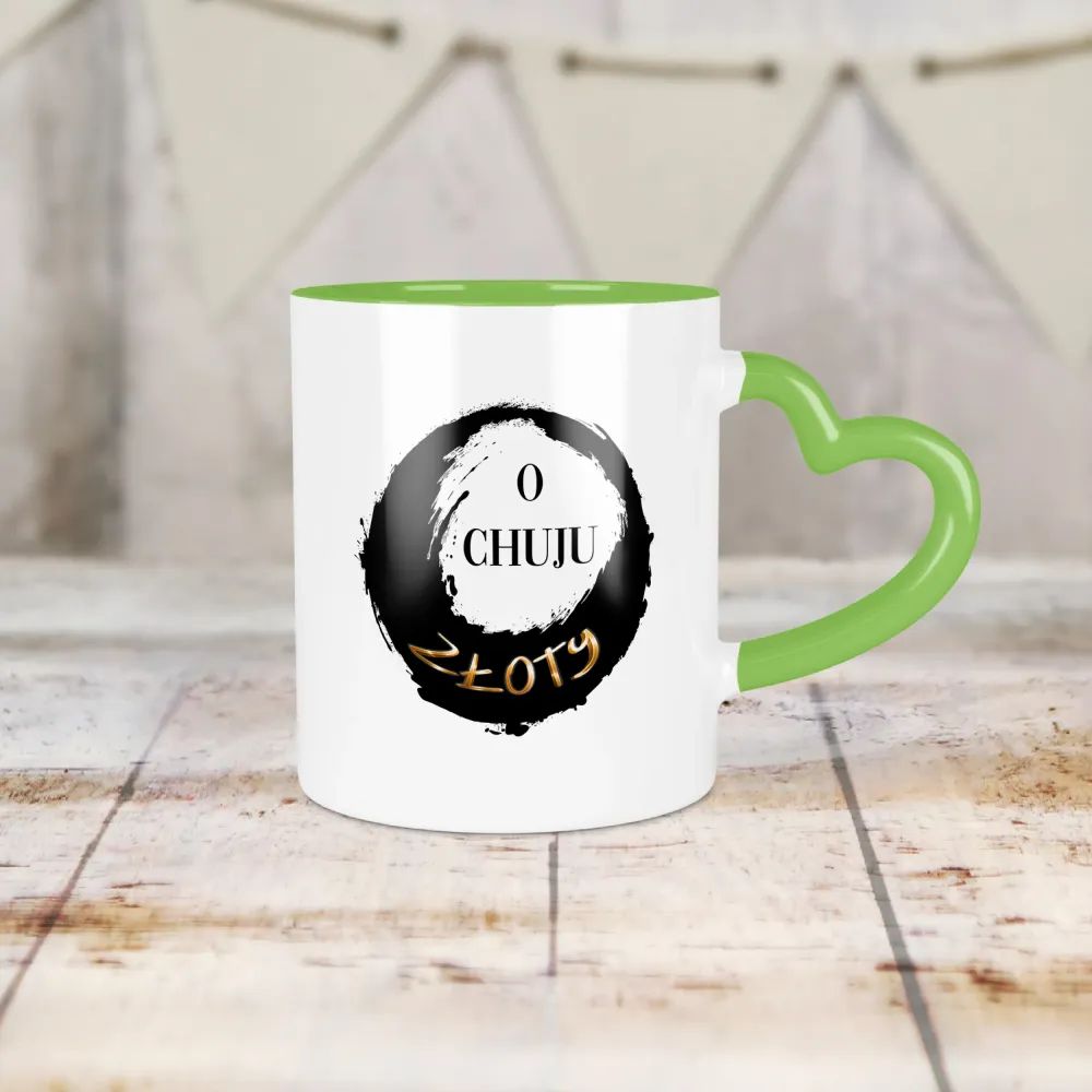 Kubek Serce - O CHUJU ZŁOTY