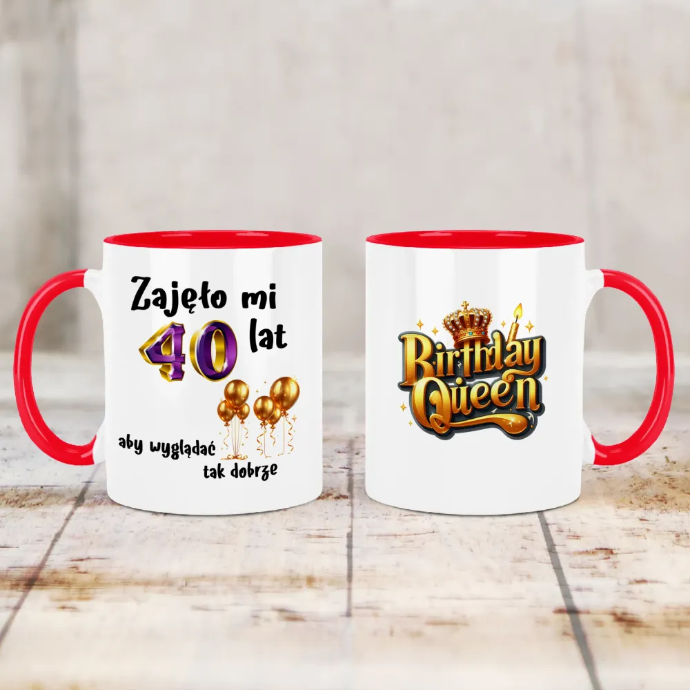 Kubek KolorMix - Zajęło mi 40 lat, aby wyglądać tak dobrze - WPISZ SWÓJ ROK - personalizuj