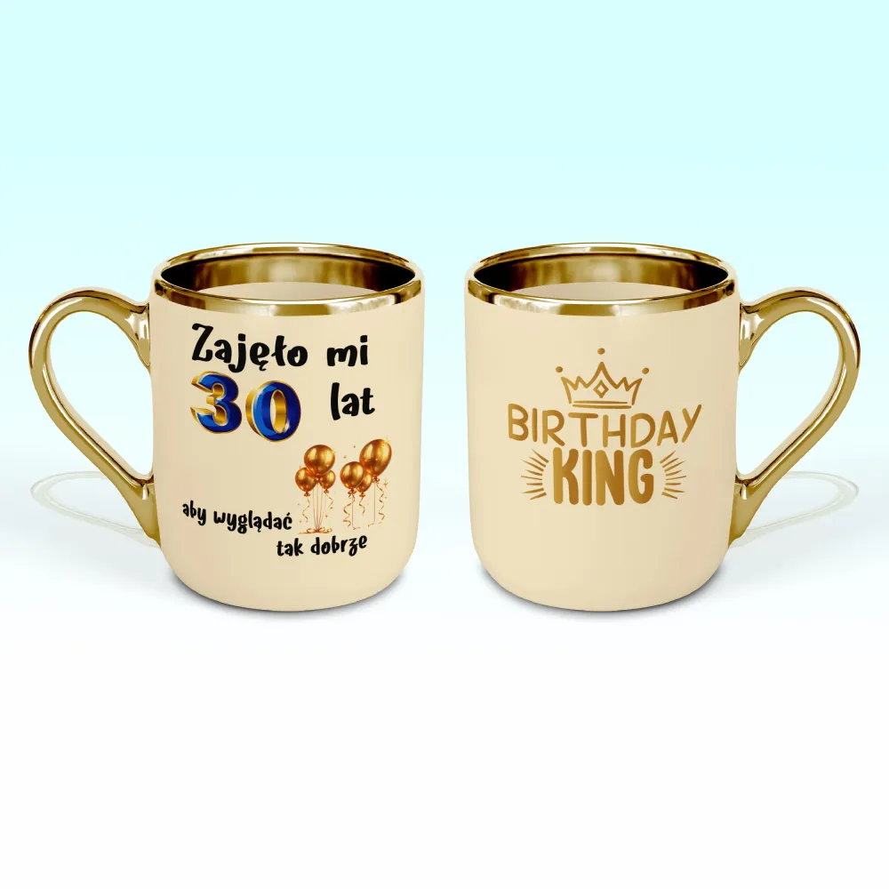 Kubek Elegant - Zajęło mi 30 lat, aby wyglądać tak dobrze - WPISZ SWÓJ ROK - personalizuj