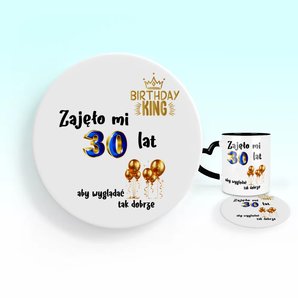 Podkładka pod kubek - Zajęło mi 30 lat, aby wyglądać tak dobrze - WPISZ SWÓJ ROK - personalizuj