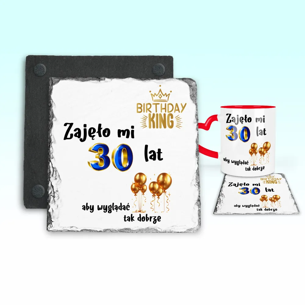 Podkładka pod kubek - Zajęło mi 30 lat, aby wyglądać tak dobrze - WPISZ SWÓJ ROK - personalizuj