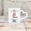 Kubek Serce - 18 Urodziny | poproszę o baterie i instrukcję