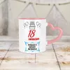 Kubek Serce - 18 Urodziny | poproszę o baterie i instrukcję