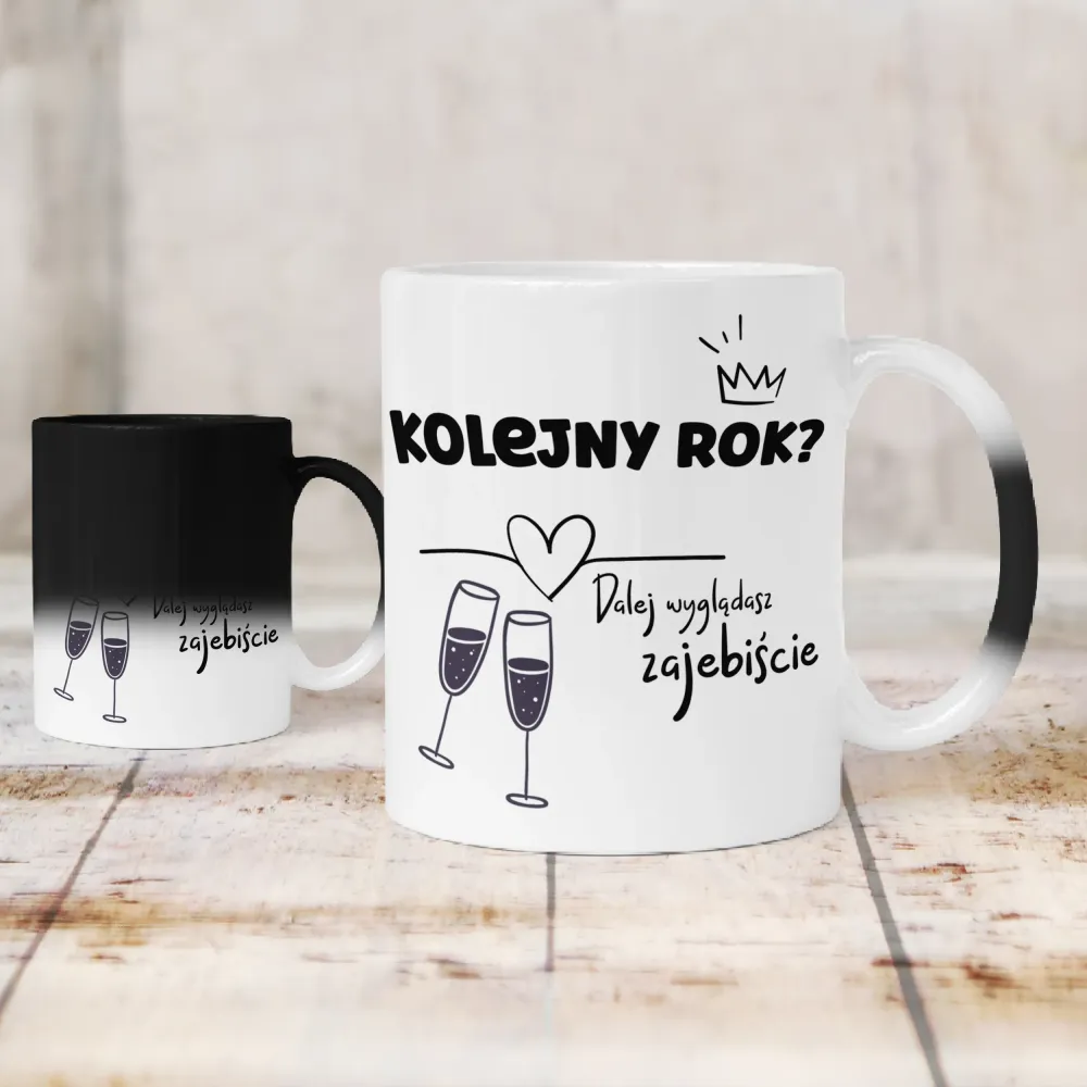 Kubek KolorMix - Kolejny rok? Dalej wyglądasz zajebiście