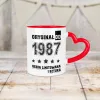 Kubek Serce - ORYGINAŁ OD - rok urodzenia - personalizuj