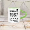 Kubek Serce - ORYGINAŁ OD - rok urodzenia - personalizuj