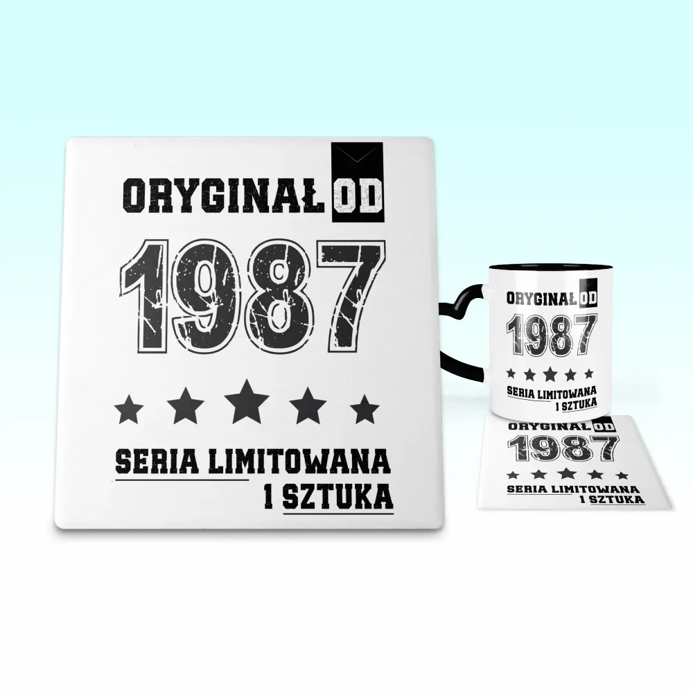 Podkładka pod kubek - ORYGINAŁ OD - rok urodzenia - personalizuj