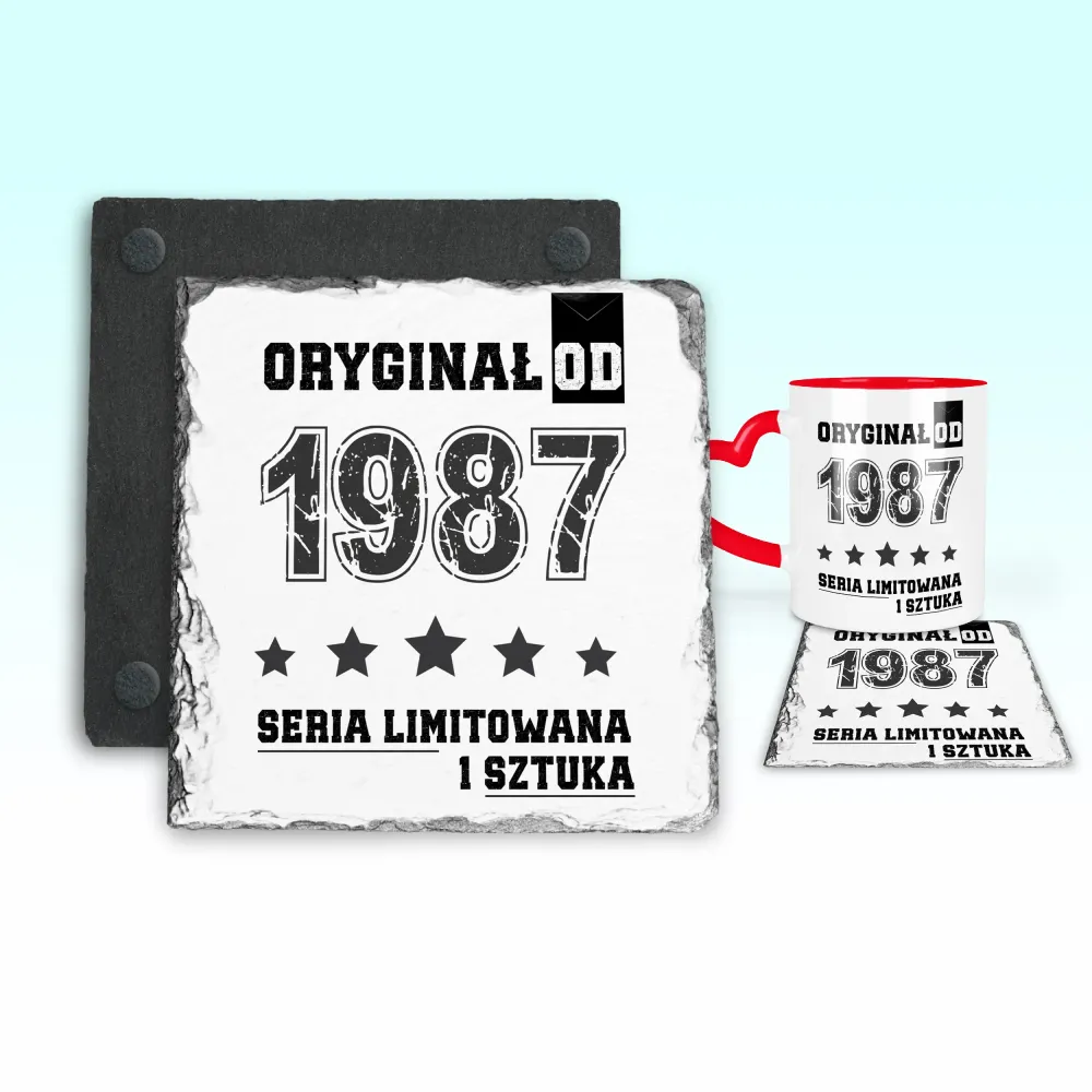 Podkładka pod kubek - ORYGINAŁ OD - rok urodzenia - personalizuj