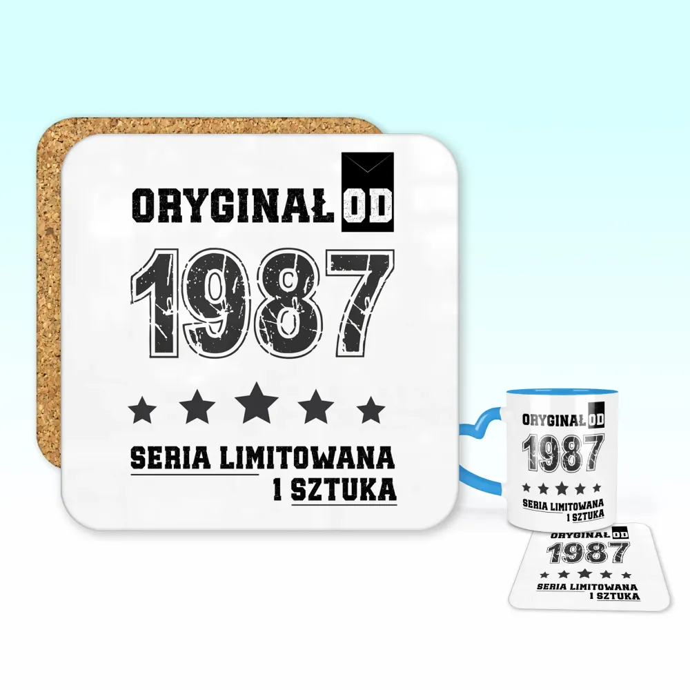 Podkładka pod kubek - ORYGINAŁ OD - rok urodzenia - personalizuj