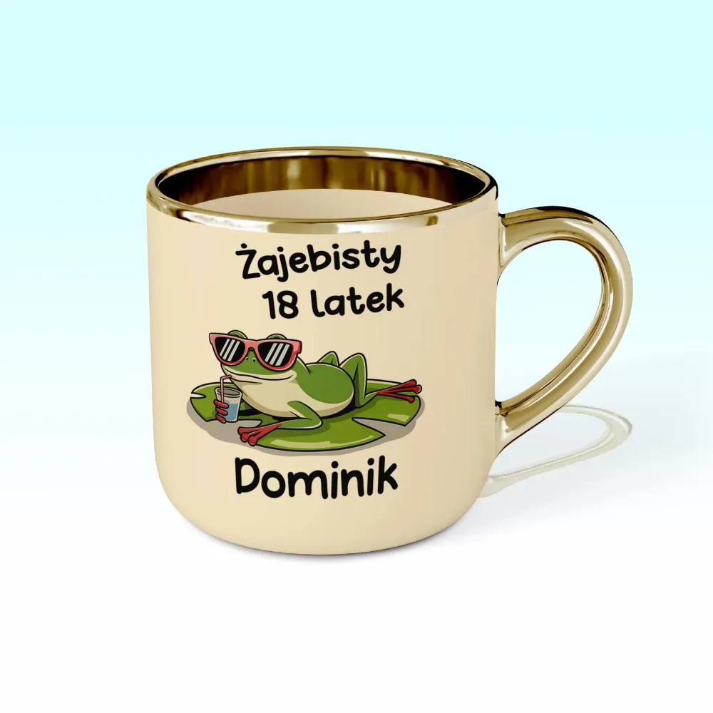 Kubek Elegant - ŻAJEBISTY 18 latek + imię - personalizuj imię i rok