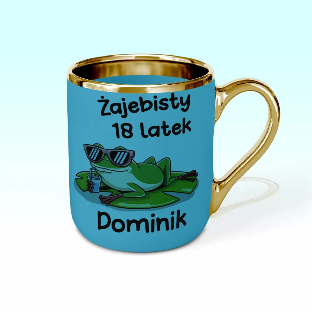 Kubek Elegant - ŻAJEBISTY 18 latek + imię - personalizuj imię i rok