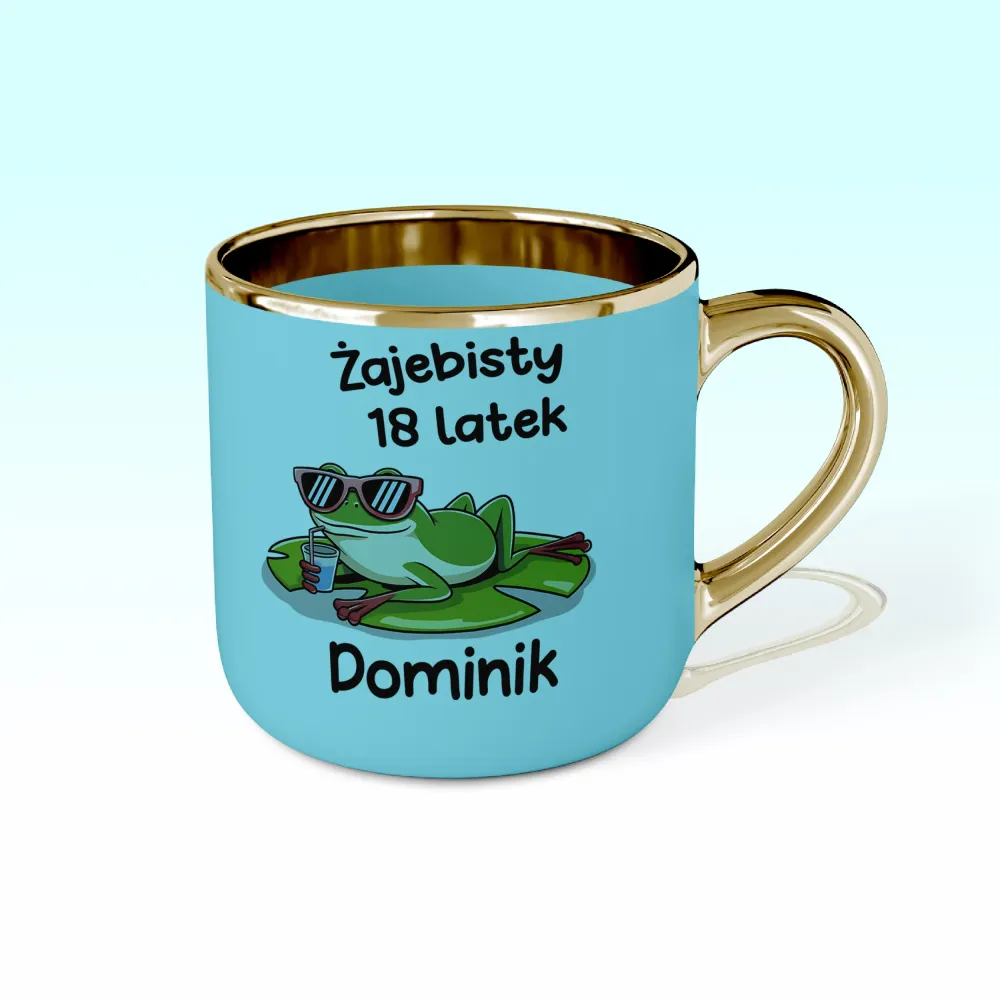 Kubek Elegant - ŻAJEBISTY 18 latek + imię - personalizuj imię i rok