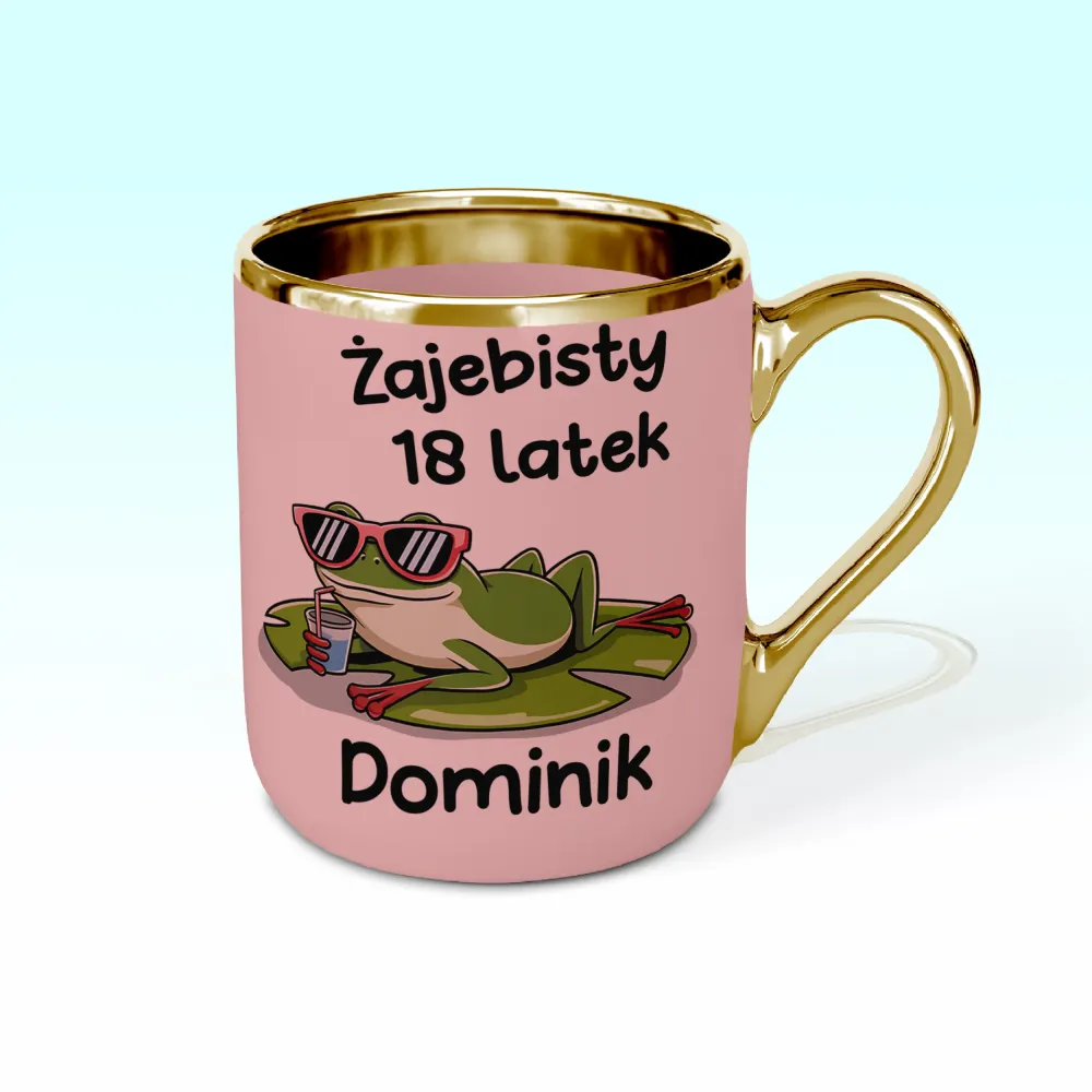 Kubek Elegant - ŻAJEBISTY 18 latek + imię - personalizuj imię i rok