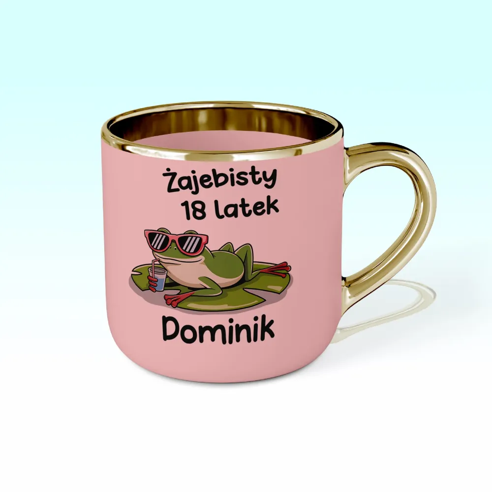 Kubek Elegant - ŻAJEBISTY 18 latek + imię - personalizuj imię i rok