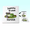 Podkładka pod kubek - ŻAJEBISTY 18 latek + imię - personalizuj imię i rok