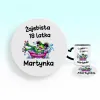 Podkładka pod kubek - ŻAJEBISTA 18 latka + imię - personalizuj imię i rok