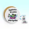 Podkładka pod kubek - ŻAJEBISTA 18 latka + imię - personalizuj imię i rok