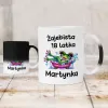 Kubek KolorMix - ŻAJEBISTA 18 latka + imię - personalizuj imię i rok