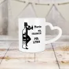 Kubek Serce - Pół człowiek pół litra + imię - PERSONALIZUJ