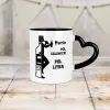 Kubek Serce - Pół człowiek pół litra + imię - PERSONALIZUJ