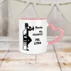 Kubek Serce - Pół człowiek pół litra + imię - PERSONALIZUJ