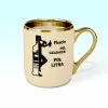Kubek Elegant - Pół człowiek pół litra + imię - PERSONALIZUJ