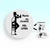 Podkładka pod kubek - Pół człowiek pół litra + imię - PERSONALIZUJ