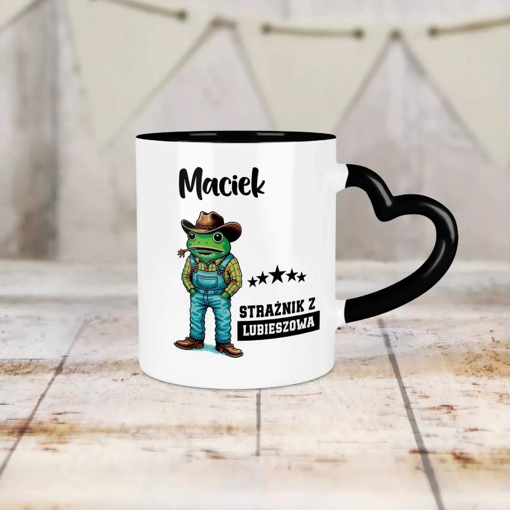 Kubek Serce - Strażnik z ... - personalizuj Miejscowość i Imię Kubek Serce - Strażnik z ... - personalizuj Miejscowość i Imię