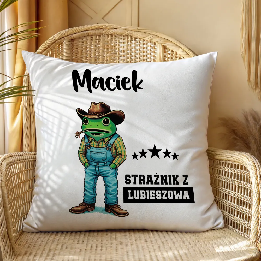 Poduszka - Strażnik z ... - personalizuj Miejscowość i Imię