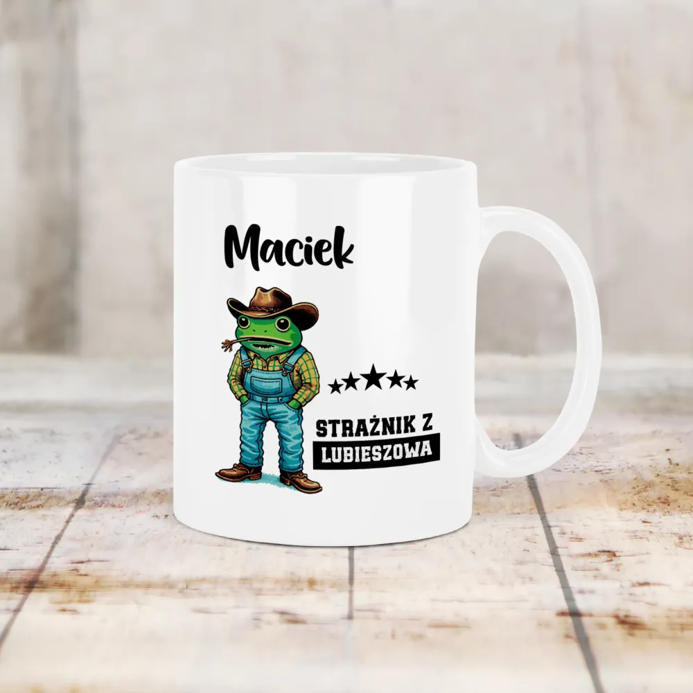 Kubek KolorMix - Strażnik z ... - personalizuj Miejscowość i Imię