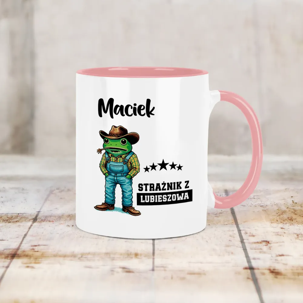 Kubek KolorMix - Strażnik z ... - personalizuj Miejscowość i Imię