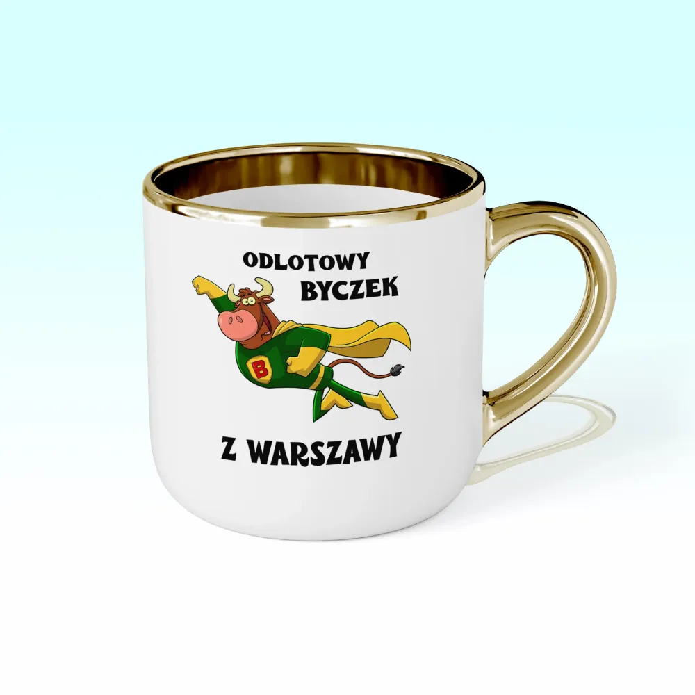 Kubek Elegant - Odlotowy Byczek - personalizuj miejscowość
