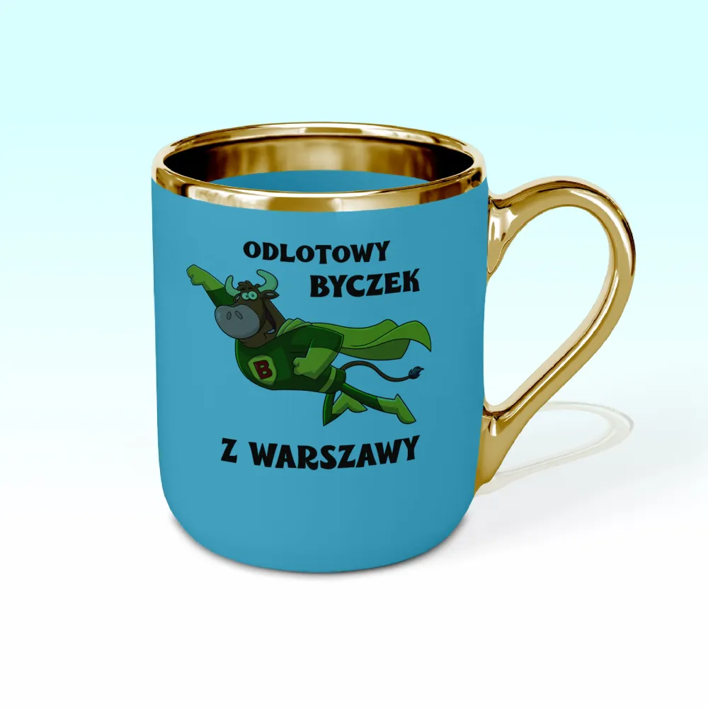 Kubek Elegant - Odlotowy Byczek - personalizuj miejscowość