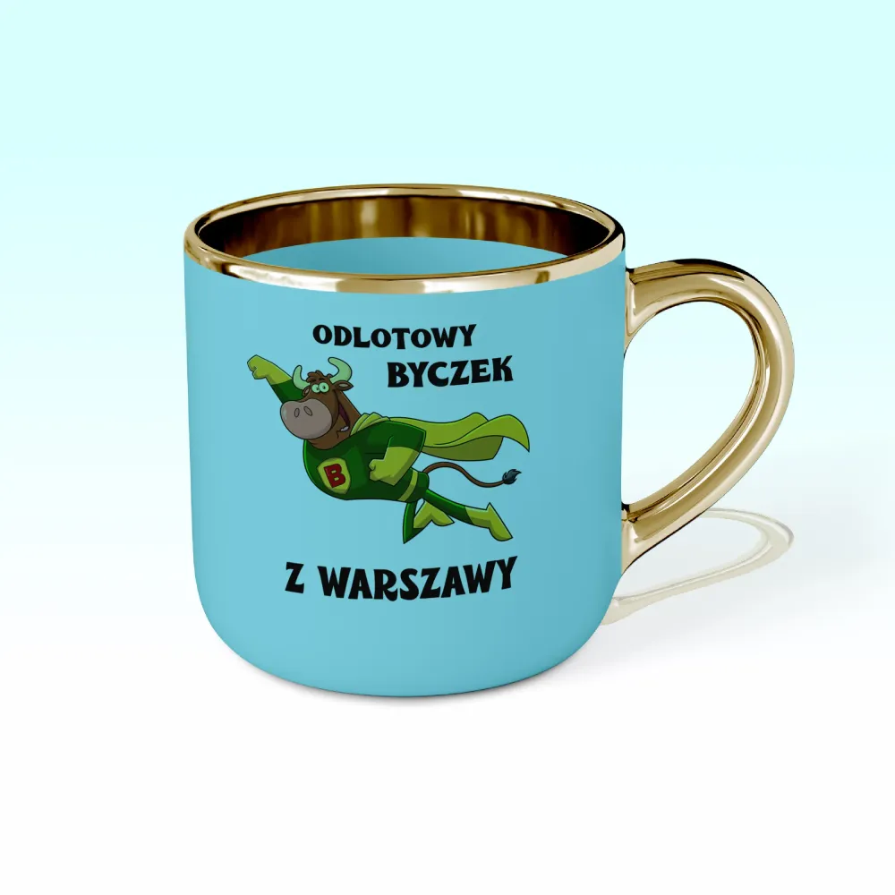 Kubek Elegant - Odlotowy Byczek - personalizuj miejscowość
