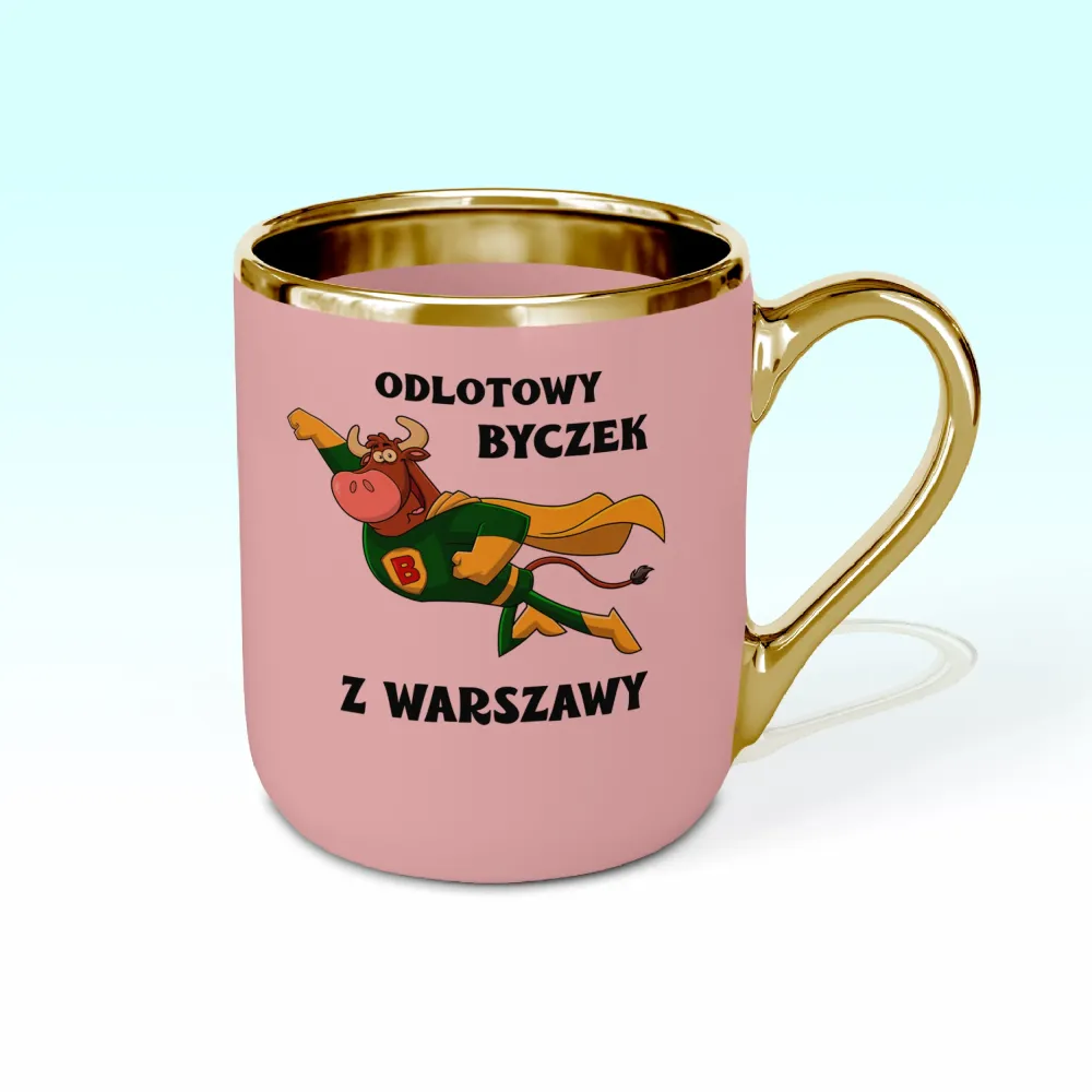Kubek Elegant - Odlotowy Byczek - personalizuj miejscowość