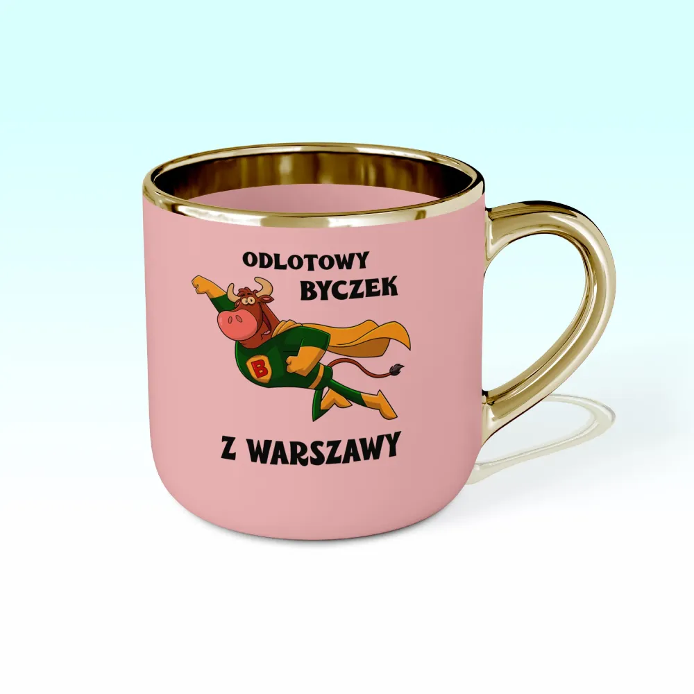 Kubek Elegant - Odlotowy Byczek - personalizuj miejscowość