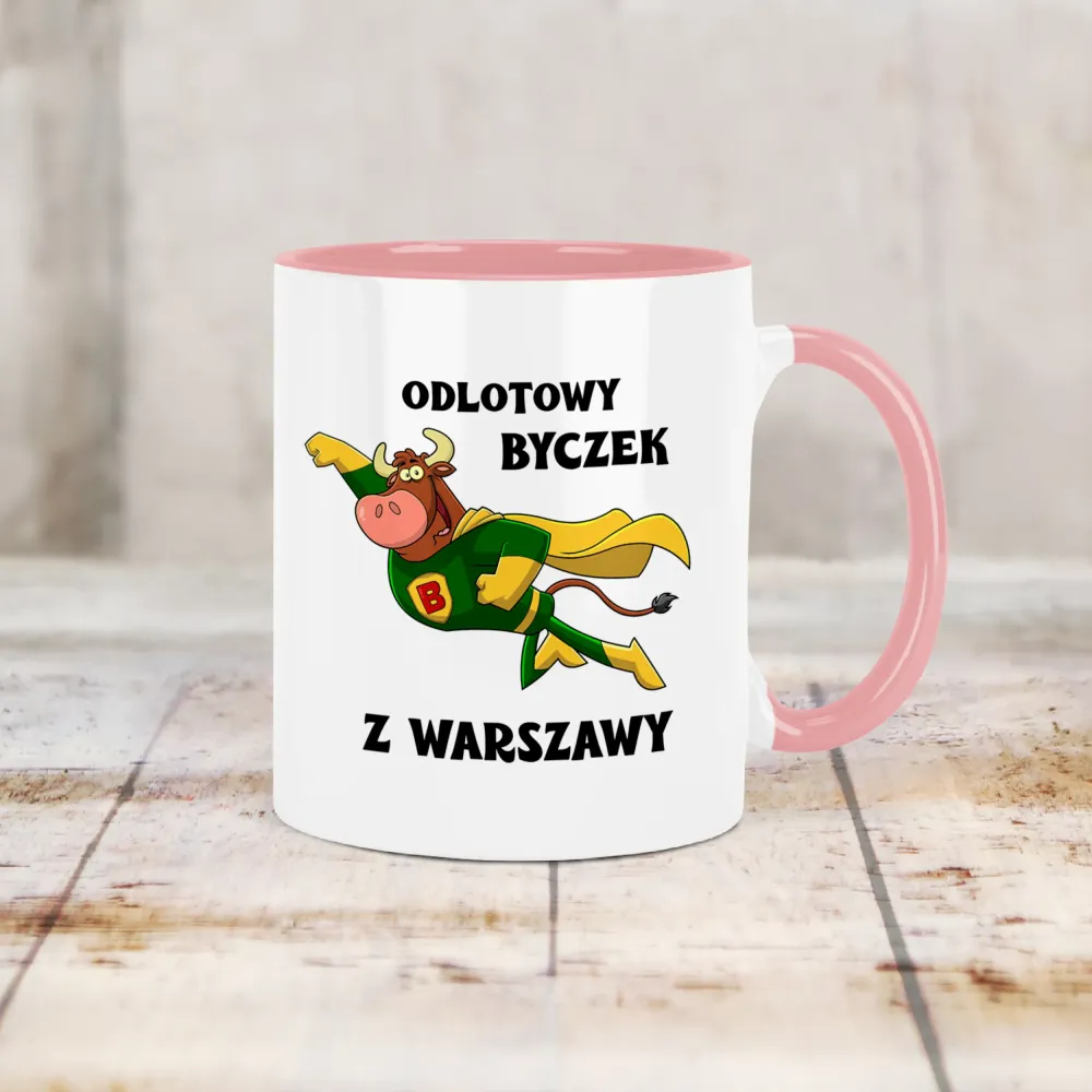 Kubek KolorMix - Odlotowy Byczek - personalizuj miejscowość