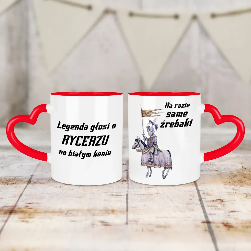 Kubek Serce - Rycerz na białym koniu
