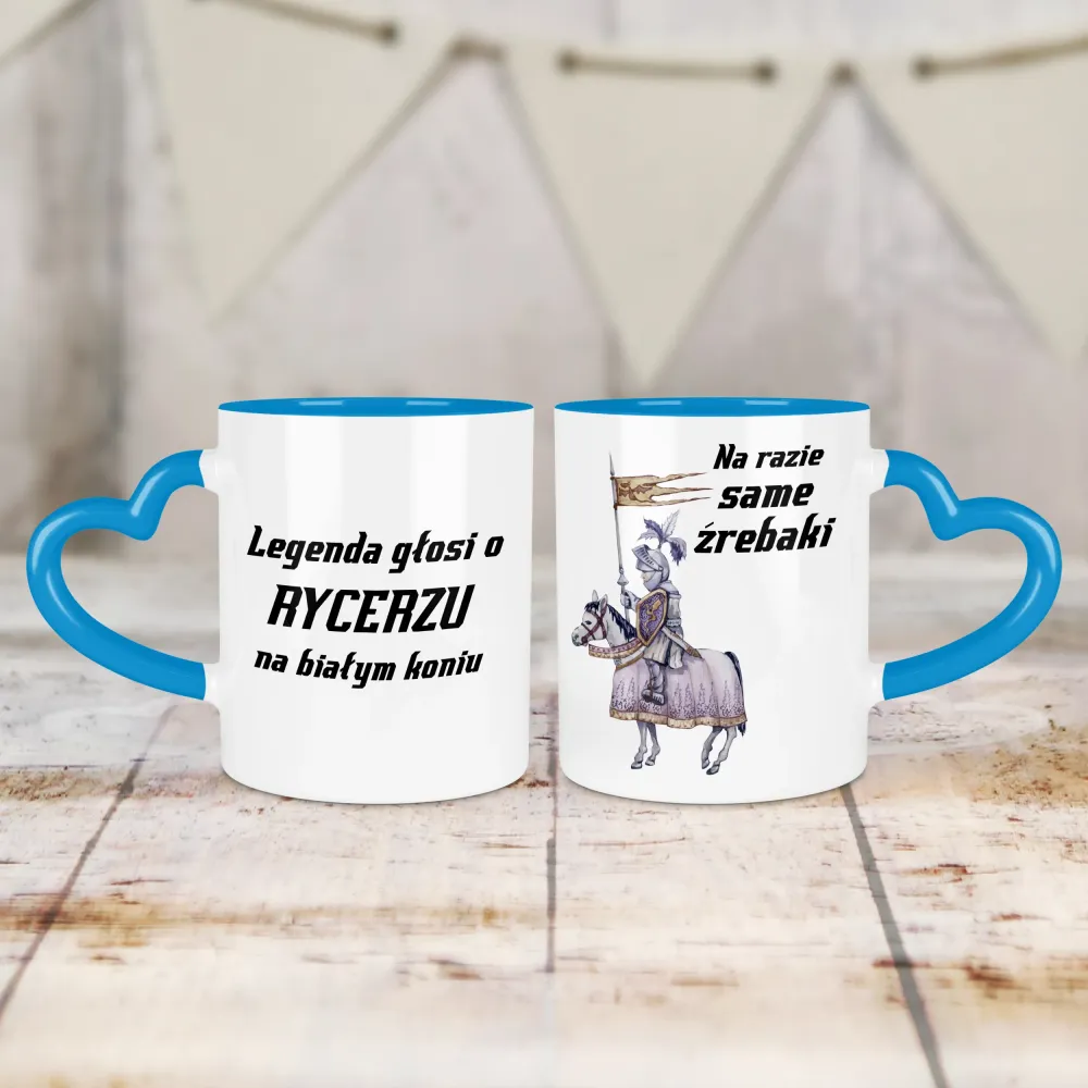 Kubek Serce - Rycerz na białym koniu