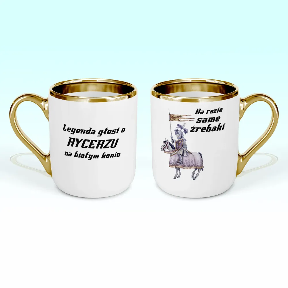 Kubek Elegant - Rycerz na białym koniu