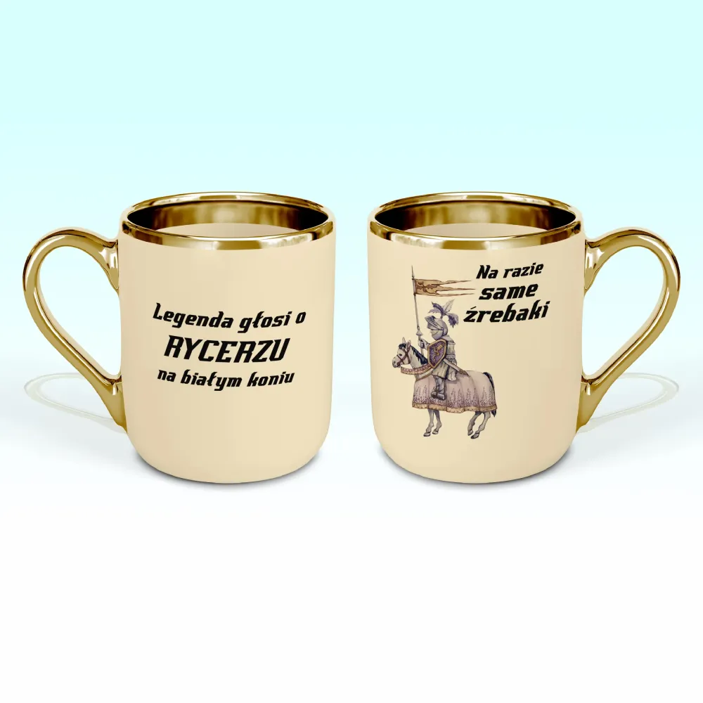 Kubek Elegant - Rycerz na białym koniu
