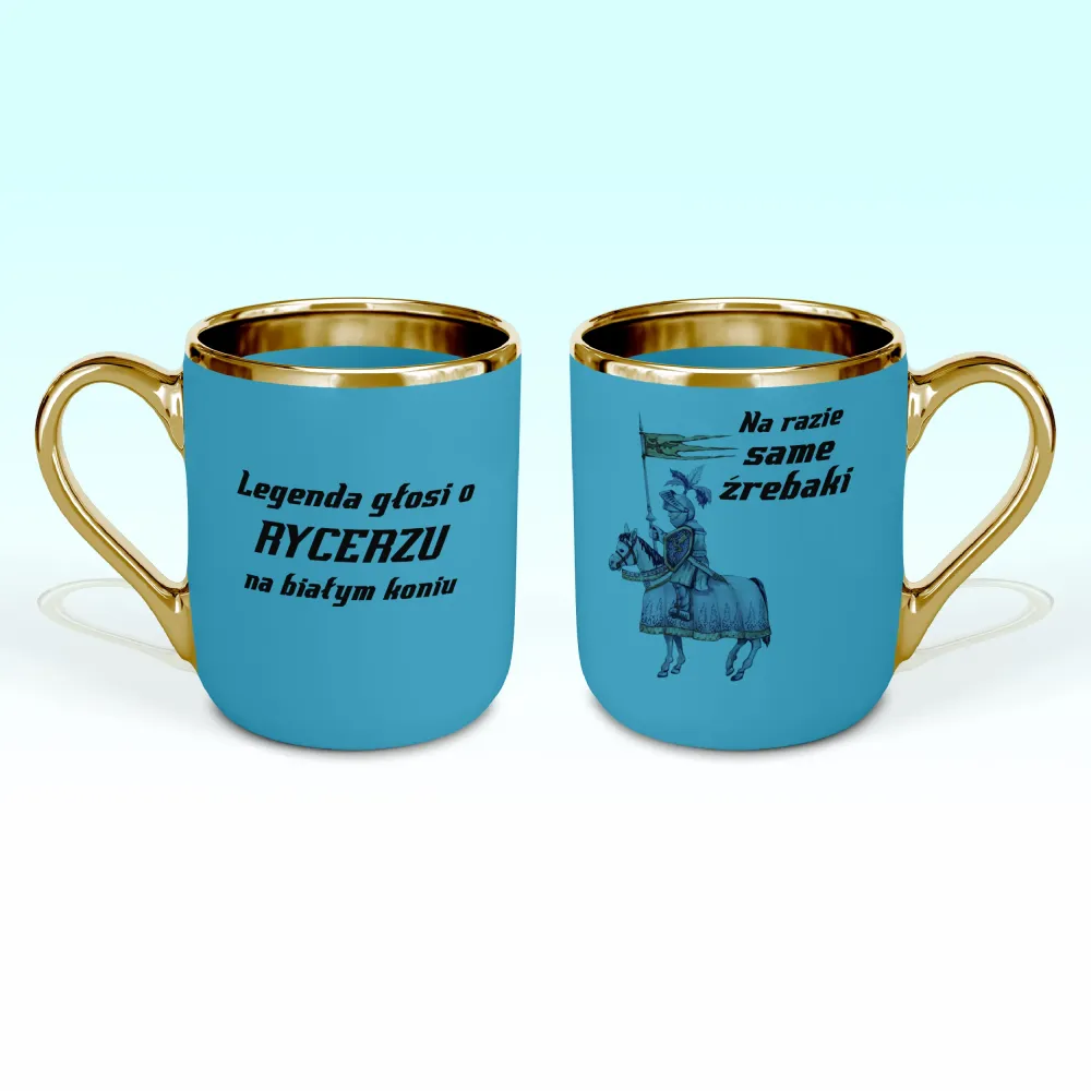 Kubek Elegant - Rycerz na białym koniu
