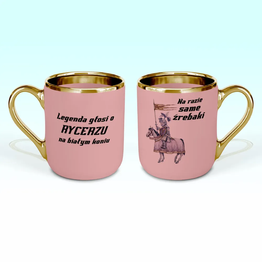 Kubek Elegant - Rycerz na białym koniu